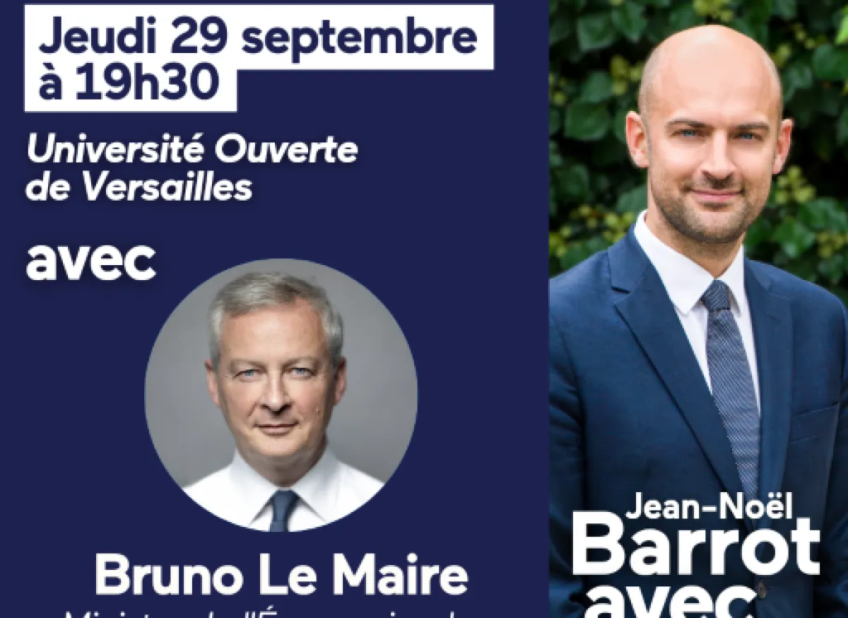 réunion publique Jean-Noël_Barrot-JNB-Bruno Le Maire 29 septembre